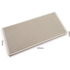 METER STAR Pièces de chauffage à gaz à haute efficacité avec plaque en céramique brûlante 17,5 cm x 7,5 cm x 1,4 cm Brûleur infr