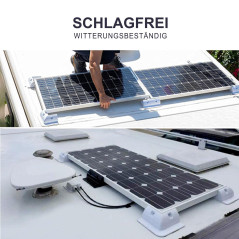enjoy solar passe-câble double en ABS Spoiler de maintien du module solaire en noir, idéal pour les camping-cars Caravanes Batea