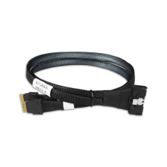 Icy Dock Câble de données - 1 x MCIO SFF-TA-1016 8i vers 2 x SlimSAS SFF-8654 4i - Longueur : 50 cm MB310L-B