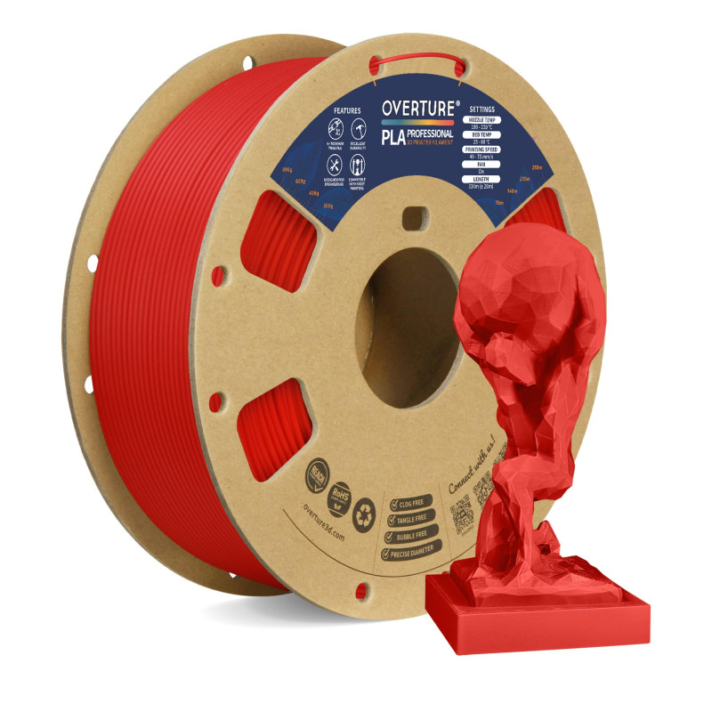 OVERTURE Filament PLA Plus (PLA+) 1,75 mm, résistance professionnelle PLA 1 kg (2,2 lbs), précision dimensionnelle +/- 0,02 mm, OVERTURE Filament PLA Plus (PLA+) 1,75 mm, résistance professionnelle PLA 1 kg (2,2 lbs), précision dimensionnelle +/- 0,02 mm,