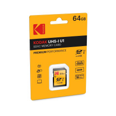 Carte SD 64 Go UHS-I U1 V10 SDHC/XC - Vitesse de Lecture 85MB/s Max - Vitesse d'Écriture 25MB/s Max - Stockage de Vidéos Full HD