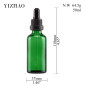 YIZHAO Flacon Compte Gouttes 50ml, Vert Flacon Huile Essentielle Vide avec Pipette Verre, pour Huile Essentielle, Aromathérapie, YIZHAO Flacon Compte Gouttes 50ml, Vert Flacon Huile Essentielle Vide avec Pipette Verre, pour Huile Essentielle, Aromathérapie,