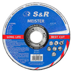 S&R Disque à tronçonner 125 Metal Fer Acier Inox Aluminium. Disque Meuleuse 125 metal Extra fin - 25 Disques pour Meuleuse 125 M