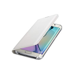 Samsung Flip Wallet Etui en PU pour Samsung Galaxy S6 Edge Blanc