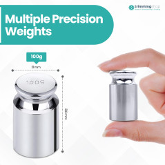 Trimming Shop Balance de 100 g, placage chromé pour Un étalonnage précis afin de vérifier la précision des balances de Poche et 