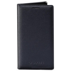 Samsung Etui de Protection Folio avec Fonction Marche/Arrêt Ecran Automatique pour Samsung Galaxy A3 (2015) - Noir Charbon