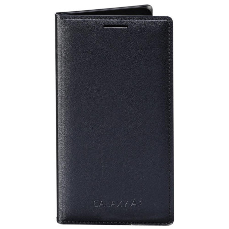Samsung Etui de Protection Folio avec Fonction Marche/Arrêt Ecran Automatique pour Samsung Galaxy A3 (2015) - Noir Charbon