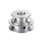 TuToy Poulie À Double Rainure En Alliage D'Aluminium 40 Et 50 Mm, Poulie En Forme De V À Alésage Fixe De 8 À 20 Mm Pour Courroie