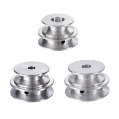 TuToy Poulie À Double Rainure En Alliage D'Aluminium 40 Et 50 Mm, Poulie En Forme De V À Alésage Fixe De 8 À 20 Mm Pour Courroie