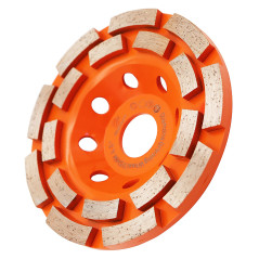 Disque Diamant,Meule assiette diamantée 115mm - BRSCHNITT béton universel 115 mm x 22,2 mm meule double rangée