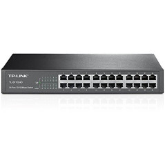 TP-Link TL-SF1024D Switch 24 Ports 10/100 Mbps (Bureau/Rackable, Boîtier Métal)
