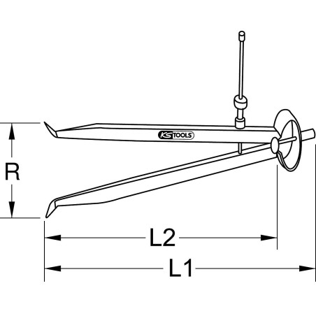 KS TOOLS Compas 300.0421