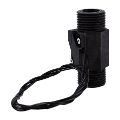 AC 220V Interrupteur de Débit d'Eau à Piston Capteur d'Eau Magnétique Vertical/Horizontal en Plastique Noir EFS-04P