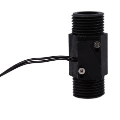 AC 220V Interrupteur de Débit d'Eau à Piston Capteur d'Eau Magnétique Vertical/Horizontal en Plastique Noir EFS-04P