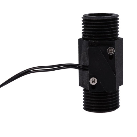 AC 220V Interrupteur de Débit d'Eau à Piston Capteur d'Eau Magnétique Vertical/Horizontal en Plastique Noir EFS-04P