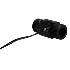 AC 220V Interrupteur de Débit d'Eau à Piston Capteur d'Eau Magnétique Vertical/Horizontal en Plastique Noir EFS-04P