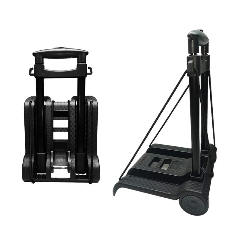 Chariot à Main Pliant, avec Roues en PVC résistantes à l'usure et silencieuse, Timon réglable, capacité 40 kg et Poids léger (1, Chariot à Main Pliant, avec Roues en PVC résistantes à l'usure et silencieuse, Timon réglable, capacité 40 kg et Poids léger (1,