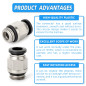 ERGAOBOY 10 Pz Maschio Stragiht 4mm Tubo OD x 1/8" BSP Filettatura Connettore Rapido Con Raccordi Ad Anello Di Tenuta (PC4-01) ERGAOBOY 10 Pz Maschio Stragiht 4mm Tubo OD x 1/8" BSP Filettatura Connettore Rapido Con Raccordi Ad Anello Di Tenuta (PC4-01)