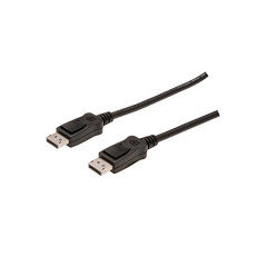 DIGITUS Câble DisplayPort - UHD 4K/60Hz - 1m - avec verrouillage - HBR 2 - Compatible avec moniteur, carte graphique gaming
