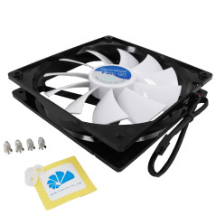 AABCOOLING Super Silent Fan 14-140mm Ventilateur pour Boîtier PC Silencieux et Efficace avec 4 Pads Anti Vibrations, 12V, Ventil