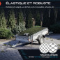 TRIBURG Filet de remorque Extensible pour remorques de 1x2 m à 2x3 m - à Mailles serrées avec Corde en Caoutchouc [Noir/élastiqu TRIBURG Filet de remorque Extensible pour remorques de 1x2 m à 2x3 m - à Mailles serrées avec Corde en Caoutchouc [Noir/élastiqu