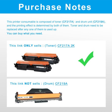 LCL Cartouche de Toner Compatible 17A CF217A (2 Noir) Remplacement pour HP LaserJet Pro M102 M102a M102w LaserJet Pro MFP M130 M