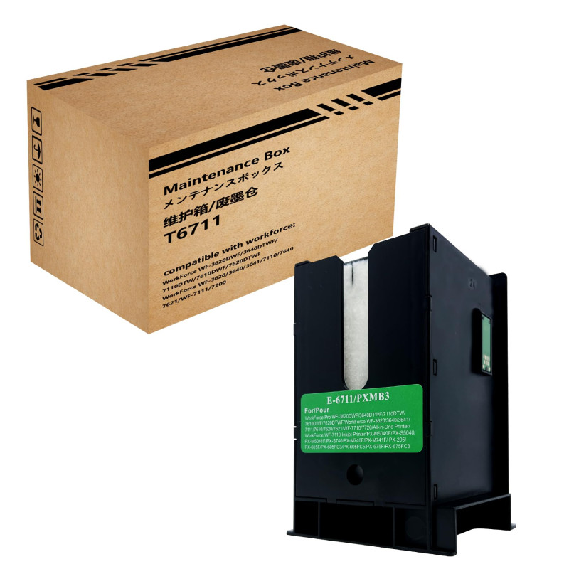 F-INK E-6711 Boîte de maintenance compatible avec Epson T6711 et C13T671100 F-INK E-6711 Boîte de maintenance compatible avec Epson T6711 et C13T671100