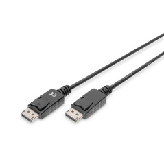 DIGITUS Câble DisplayPort - Full-HD 1080p/60Hz - 5m - avec verrouillage - Displayport 1.1a - Compatible avec PC, moniteur, carte