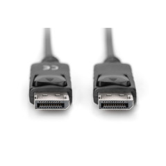 DIGITUS Câble DisplayPort - Full-HD 1080p/60Hz - 5m - avec verrouillage - Displayport 1.1a - Compatible avec PC, moniteur, carte