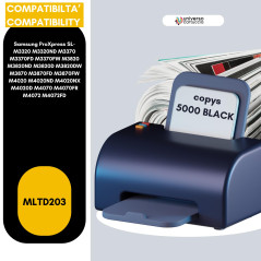 Universocartuccia® Toner R. MLT-D203 Noir Compatible avec Samsung ProXpress M3320ND M3370FD M3820ND M3870FD M4020ND M4020NX M407