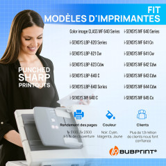 Bubprint 054H Cartouche de Toner Compatible pour Canon 054 054H 054 H i-Sensys LBP-621Cw LBP-623Cdw LBP-640C MF640C MF641Cn MF64