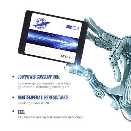 Dogfish SSD SATA 2.5" 64Go Interne Disque Dur Haute Performance pour Ordinateur Portable SATA III 6Gb / s Comprend SSD 64 Go 120