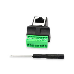 GINTOOYUN Borne à vis RJ45, RJ45 Ethernet 8P8C femelle vers connecteur d'extension 8 broches pour coupleur réseau CCTV DVR Cat7