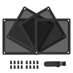 BRIEFCEC Ventilateur PC Filtre Grille Ventilation Filtre anti Poussière PC, 140mm Magnétique PVC Cadre pour PC Grille Ventilateu