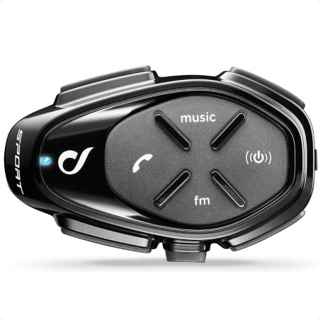 Interphone Sport - Un Paquet - Système de Communication Moto Bluetooth, Jusqu'à 4 Riders, Portée 1.2 Km, Contrôle du Bruit, Jusq
