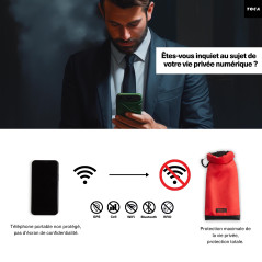 TOCA No Signal Sleeve & Faraday Bag, bloqueur RFID, Coque de téléphone Portable Anti-Tracking, Protection des données, Pochette 