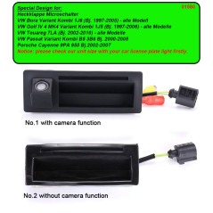 HD Vision Nocturne Caméra de Recul avec Interrupteur de Poignée de Coffre Remplacement pour Bora Variant Kombi 1J6/Golf IV 4 MK4