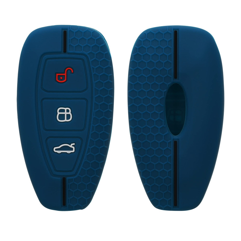 kwmobile Coque clé de Voiture Compatible avec Ford Keyless Go 3-Bouton Accessoire clé Voiture - Protection étui Souple en Silico kwmobile Coque clé de Voiture Compatible avec Ford Keyless Go 3-Bouton Accessoire clé Voiture - Protection étui Souple en Silico