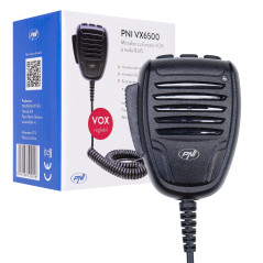 PNI Microphone VX6500 avec Fonction VOX, avec Prise RJ11, pour Radio CB CB HP 6500 HP 7120