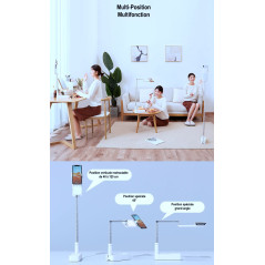 Trépied Support de téléphone Pliable 125cm pour Selfie, vidéo, tuto, Live, démonstration, TikTok, Rétractable Multi-Position, La