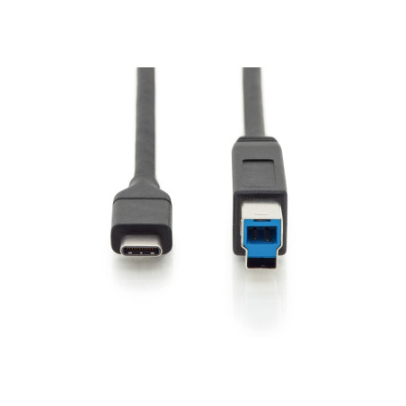 DIGITUS Câble USB 3.2 Gen1 – 1,8 m – USB-C vers Type-B – 5 Gbps – pour imprimantes, scanners, boîtiers de disque dur, hubs – Noi