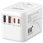LENCENT Adaptateur de Voyage Universel Chargeur International GaN3 65W avec 2 QC4,0 USB-A et 2 PD3,0 Type C PPS Charge Rapide Ad LENCENT Adaptateur de Voyage Universel Chargeur International GaN3 65W avec 2 QC4,0 USB-A et 2 PD3,0 Type C PPS Charge Rapide Ad