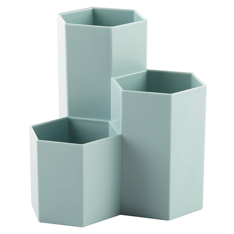 AhfuLife Pot Créatif Hexagonal Multifonction pour Ranger Pinceaux de Maquillage, Pinceaux, Stylos, Papeterie - Décoration de Bur