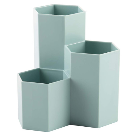 AhfuLife Pot Créatif Hexagonal Multifonction pour Ranger Pinceaux de Maquillage, Pinceaux, Stylos, Papeterie - Décoration de Bur