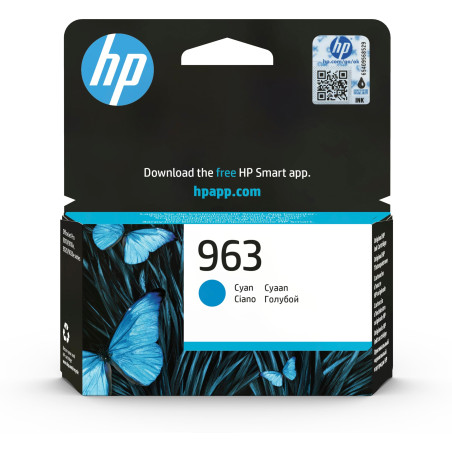 HP 963 Cartouche d'Encre Cyan Authentique (3JA23AE) pour HP OfficeJet Pro 9010 series / 9020 series