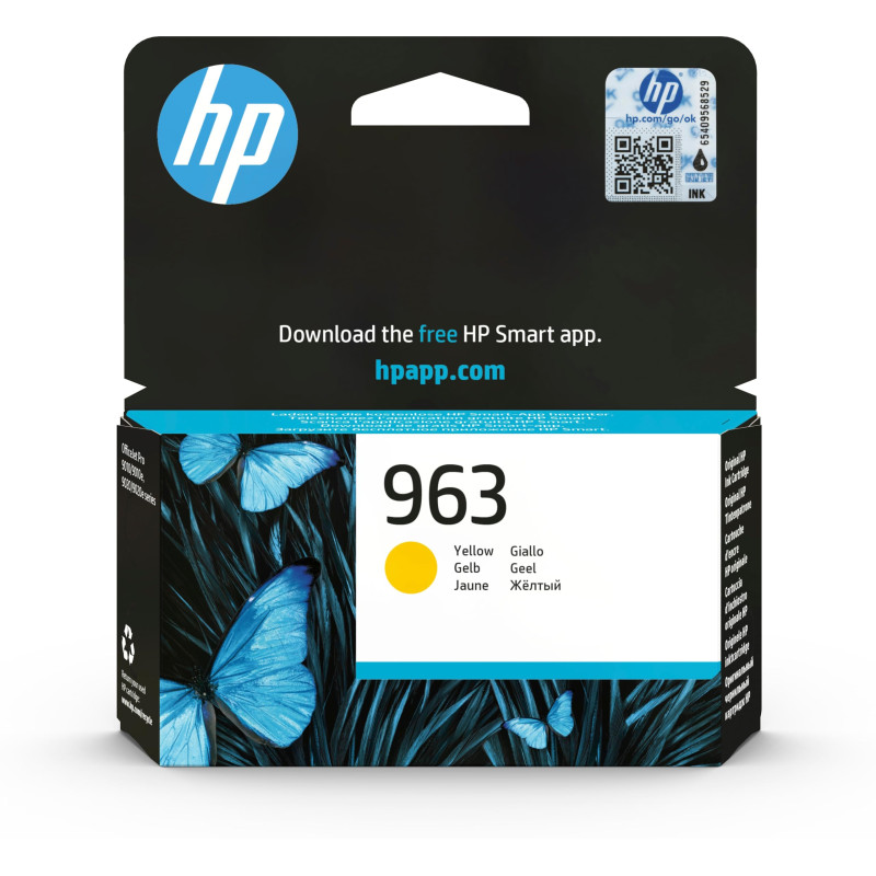 HP 963 Cartouche d'Encre Jaune Authentique (3JA25AE) pour HP OfficeJet Pro 9010 series / 9020 series HP 963 Cartouche d'Encre Jaune Authentique (3JA25AE) pour HP OfficeJet Pro 9010 series / 9020 series