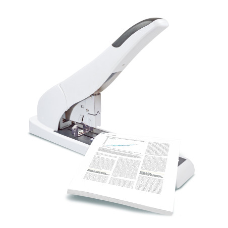 Rapesco 1397 ECO HD-210 Agrafeuse à Grande Capacité, Capacité de 210 Feuilles, Blanc Doux