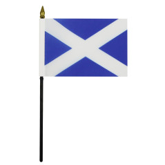 AZ FLAG - Mini Drapeau Ecosse De Table - 15x10 cm - Drapeau Écossais De Bureau 100% Polyester Avec Hampe Pointe Dorée 25cm