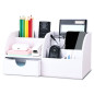 KINGFOM™ 7 Compartiments en PU Cuir Multi-fonctionnels Organisateur de Bureau KINGFOM™ 7 Compartiments en PU Cuir Multi-fonctionnels Organisateur de Bureau