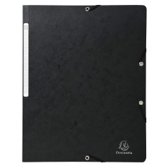 Exacompta - Réf. 55411E - Paquet de 10 chemises à élastiques sans rabat - pochettes en carte lustrée 355 g/m² - dimensions 24 x 